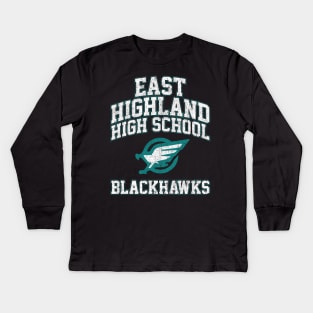 East Highland High School Blackhawks Kids Long Sleeve T-Shirt